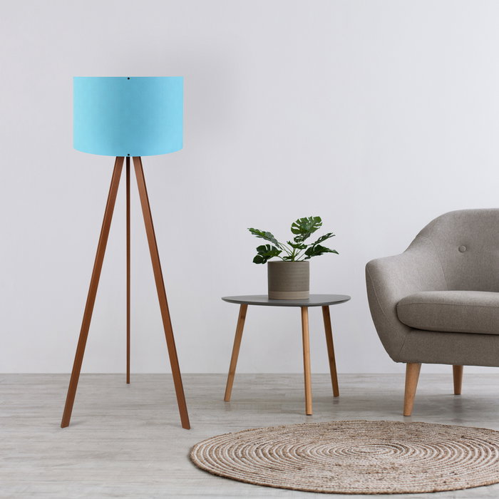 Opviq Lámpara de Pie AYD-1562 Azul y Marrón
